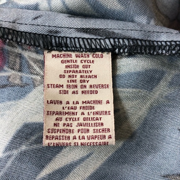 Caribbean Joe Rayon Collar Sleeveless 1/4 Buttoned Hawaiian Floral Maxi Dress M - Picture 16 of 16